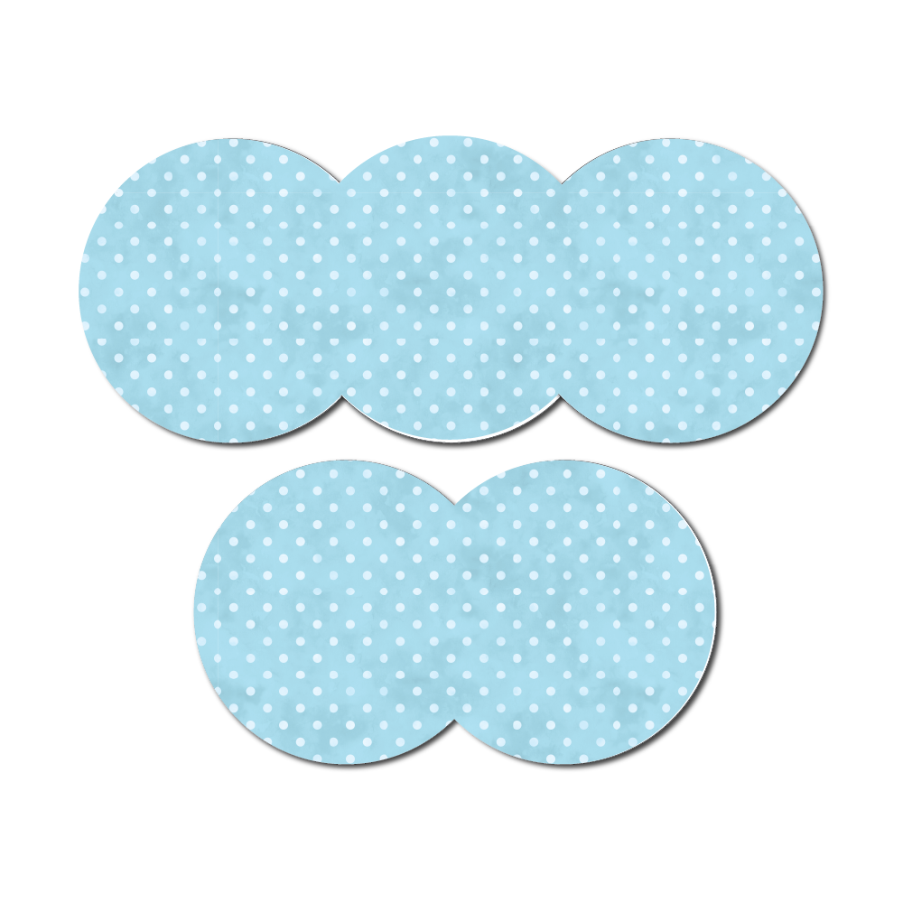 Polka Dots Aquablue 5 Pack CGM Patches