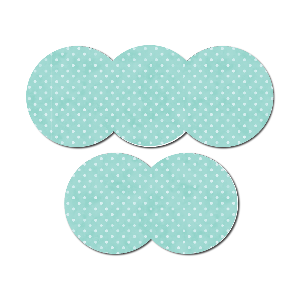 Polka Dots Aqua Green 5 Pack CGM Patches