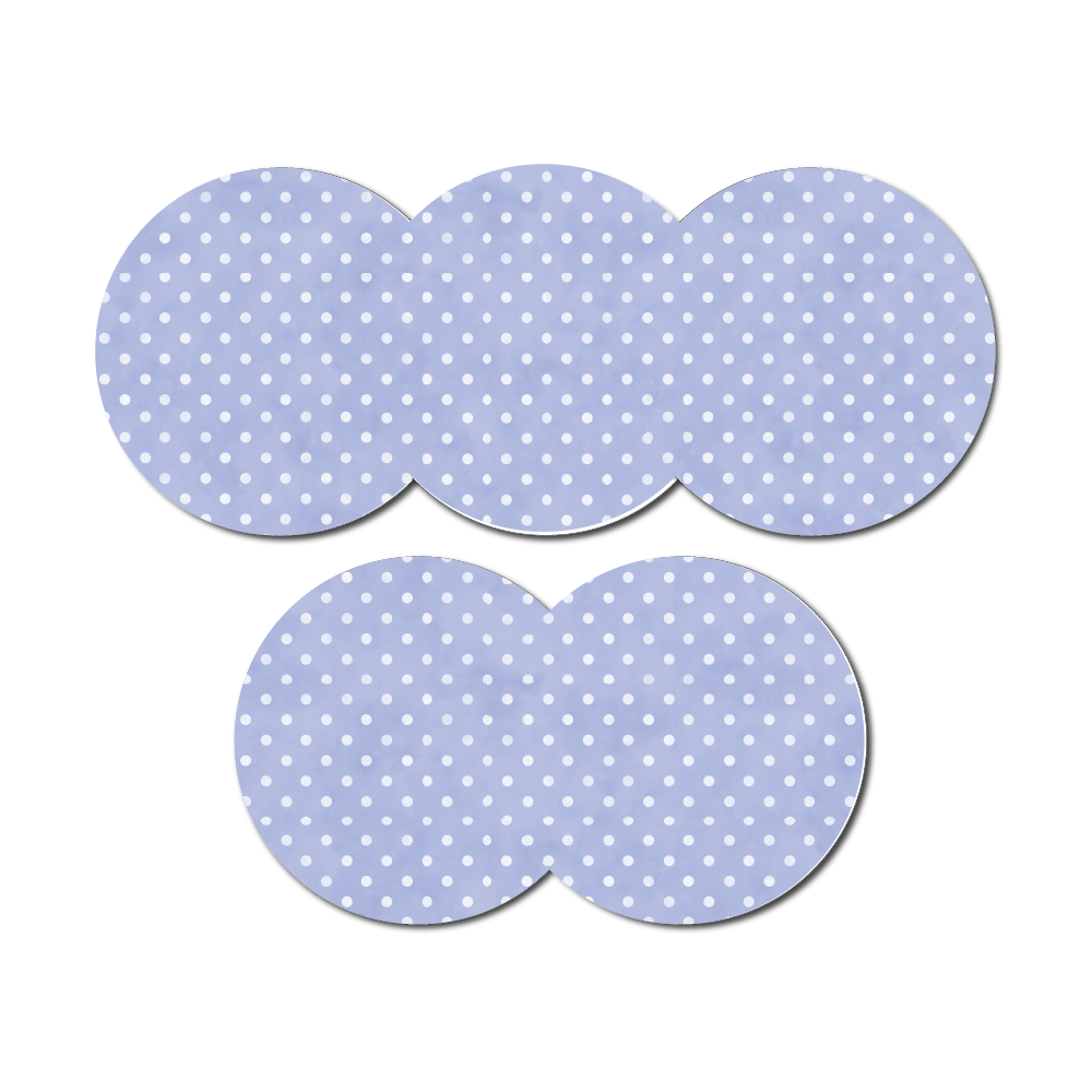 Polka Dots Blue 5 Pack CGM Patches