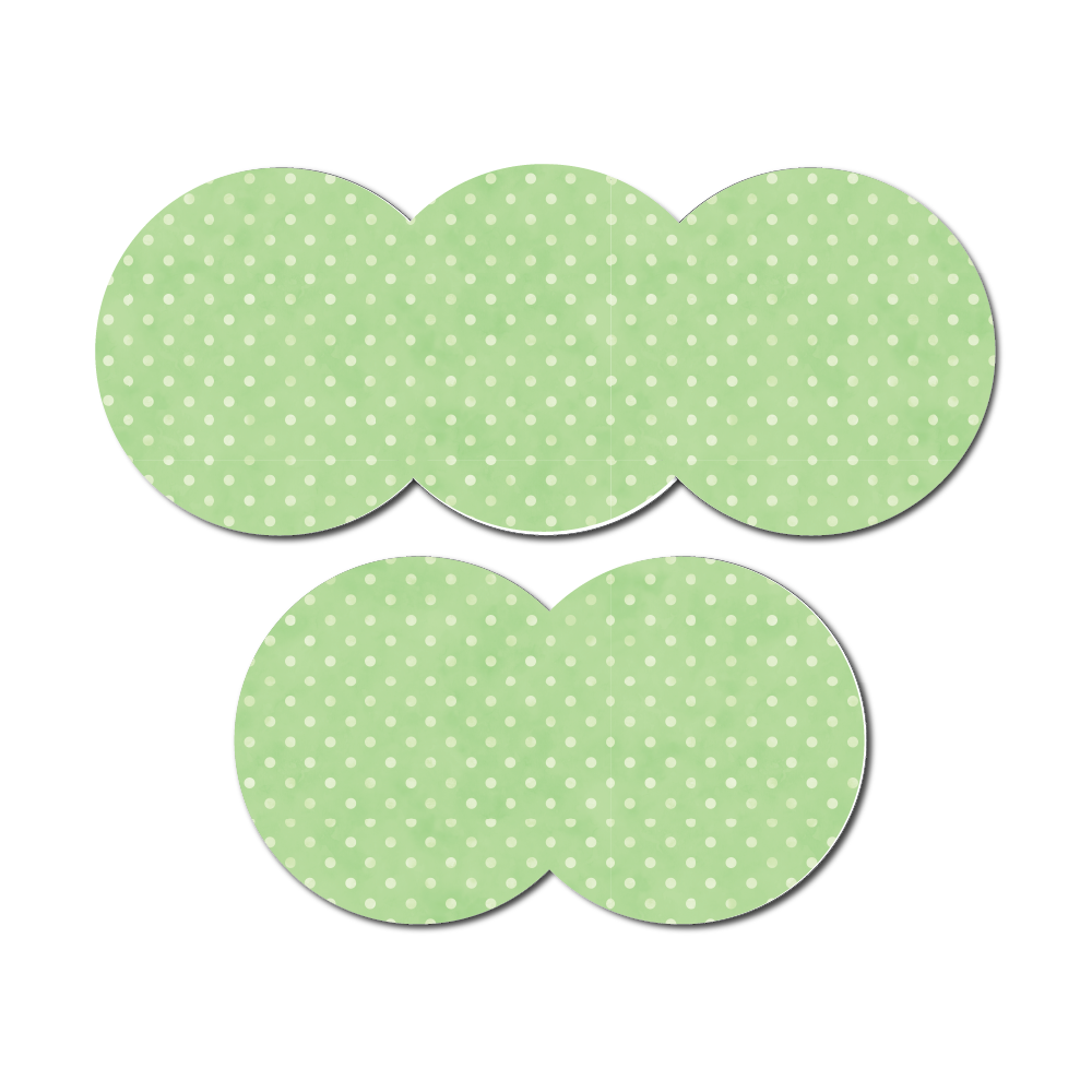 Polka Dots Leaf Green 5 Pack CGM Patches
