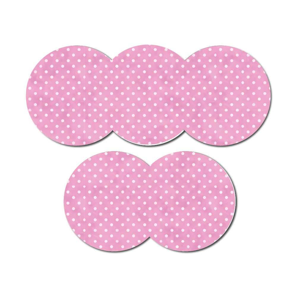 Polka Dots Pink 5 Pack CGM Patches