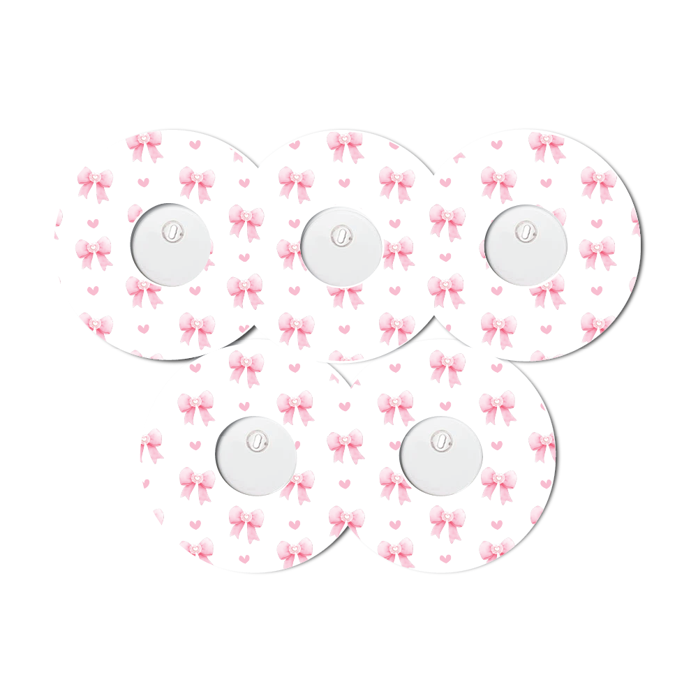 Pretty Coquette Bows 5 Pack CGM Patches