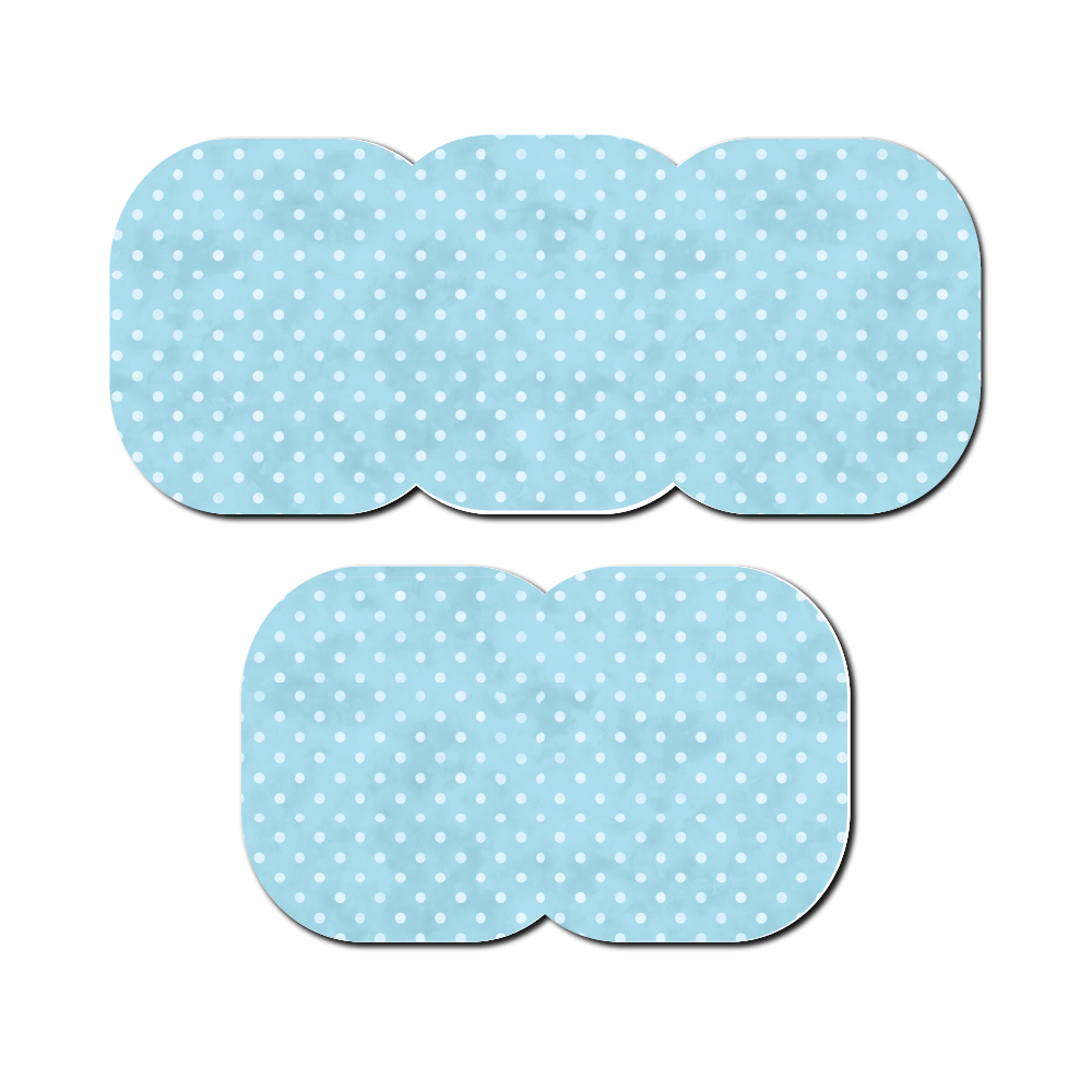 Polka Dots Aquablue 5 Pack CGM Patches