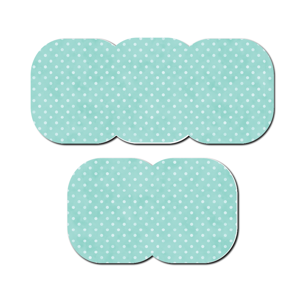 Polka Dots Aqua Green 5 Pack CGM Patches
