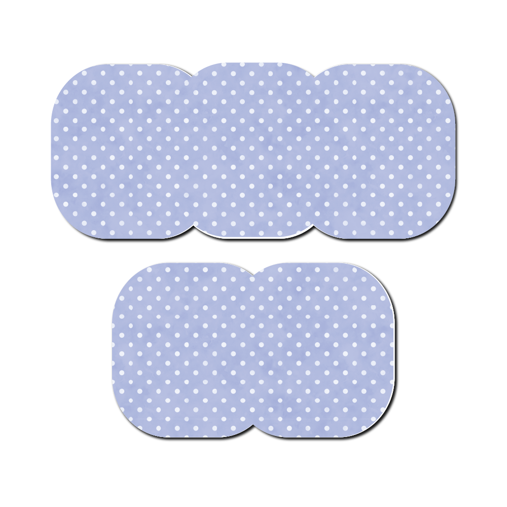 Polka Dots Blue 5 Pack CGM Patches