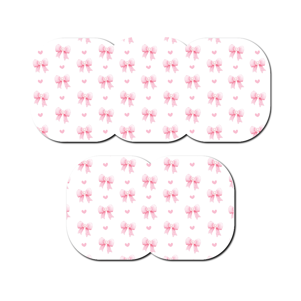 Pretty Coquette Bows 5 Pack CGM Patches