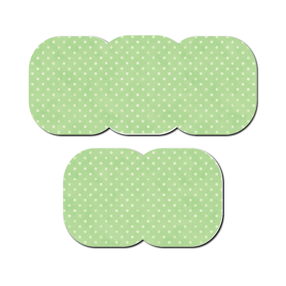 Polka Dots Leaf Green 5 Pack CGM Patches
