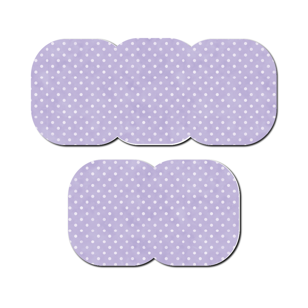 Polka Dots Periwinkle 5 Pack CGM Patches