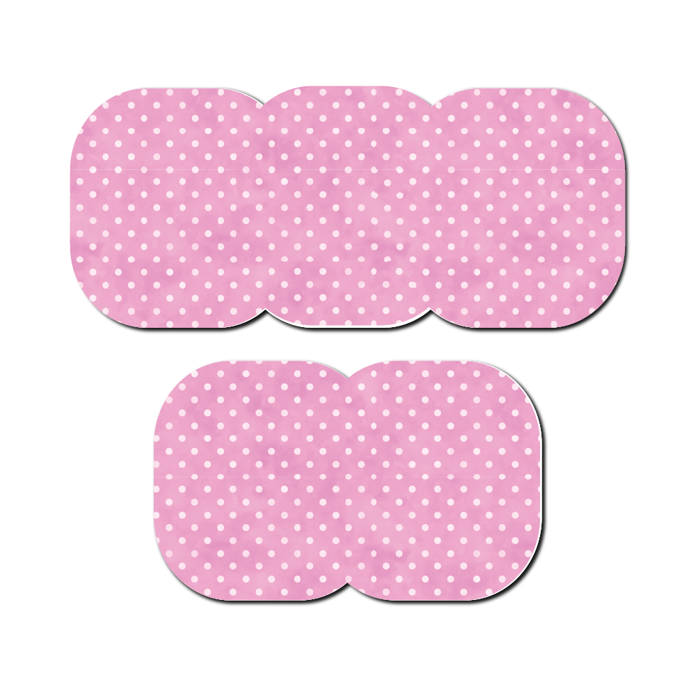 Polka Dots Pink 5 Pack CGM Patches