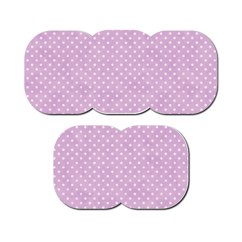 Polka Dots Purple 5 Pack CGM Patches