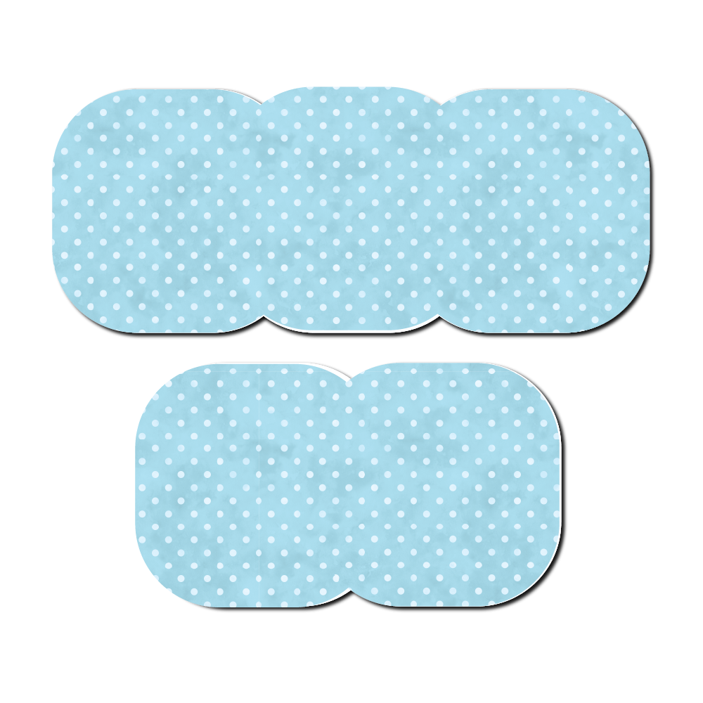 Polka Dots Aquablue 5 Pack CGM Patches