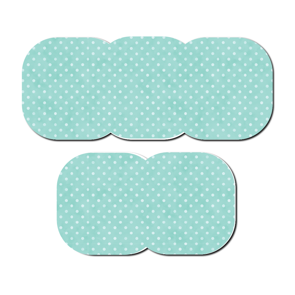 Polka Dots Aqua Green 5 Pack CGM Patches