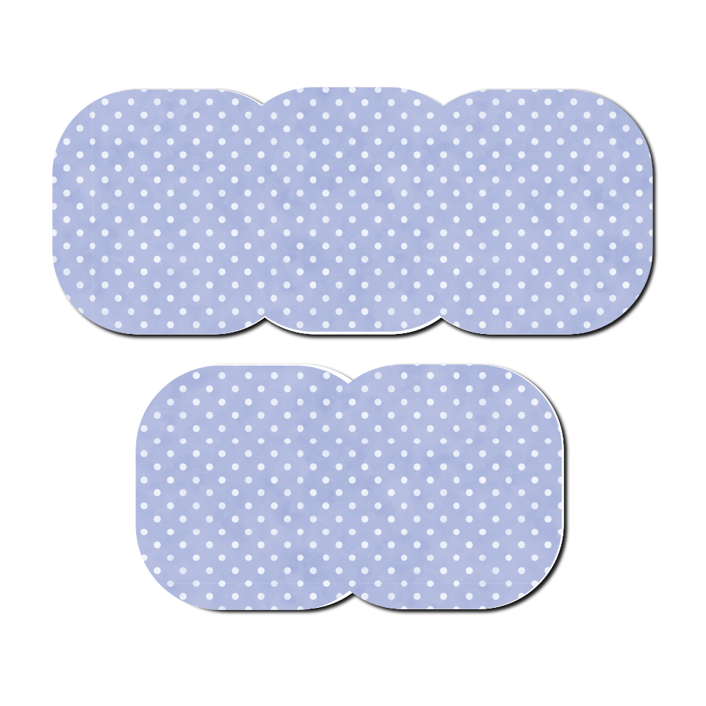 Polka Dots Blue 5 Pack CGM Patches