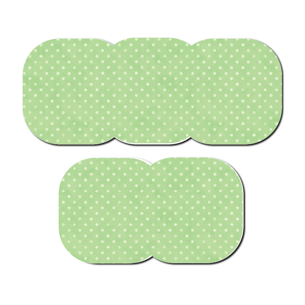 Polka Dots Leaf Green 5 Pack CGM Patches