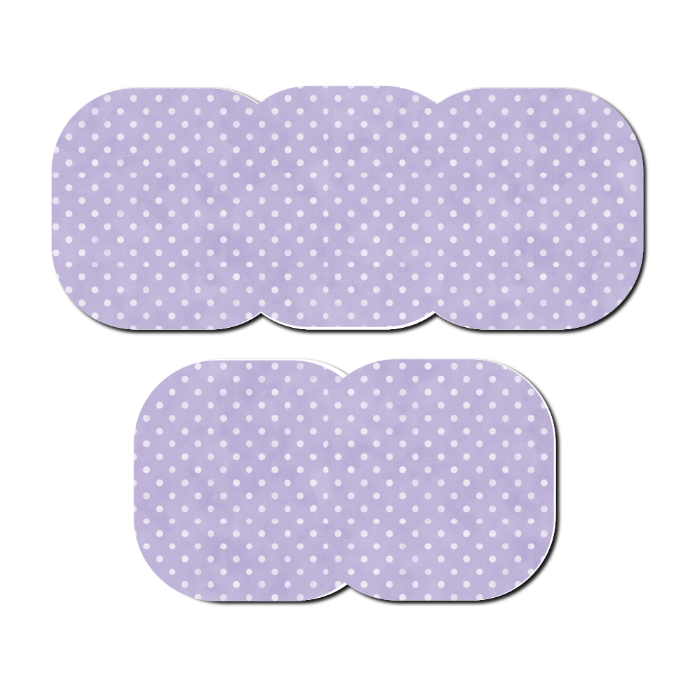 Polka Dots Periwinkle 5 Pack CGM Patches