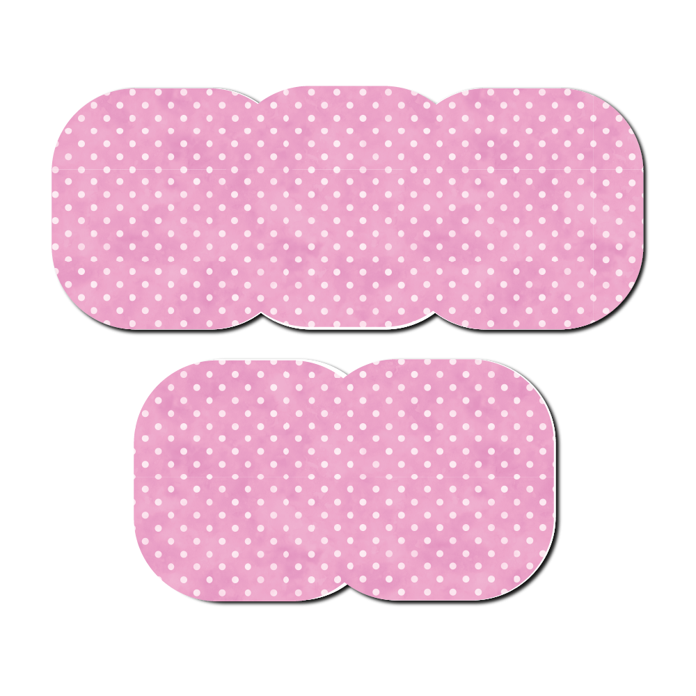 Polka Dots Pink 5 Pack CGM Patches
