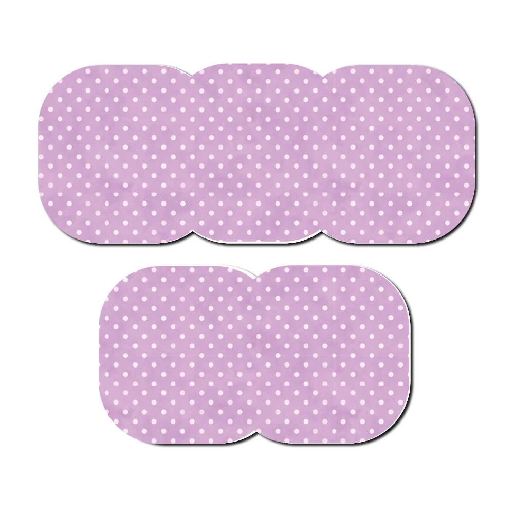 Polka Dots Purple 5 Pack CGM Patches
