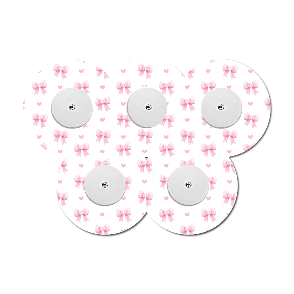 Pretty Coquette Bows 5 Pack CGM Patches