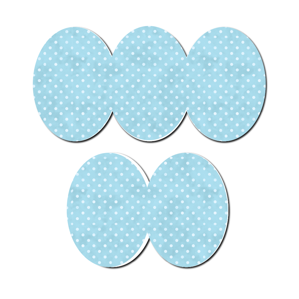 Polka Dots Aquablue 5 Pack CGM Patches