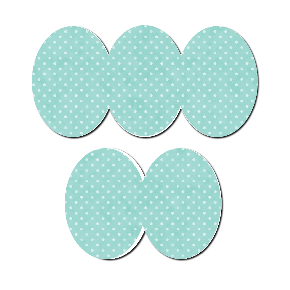 Polka Dots Aqua Green 5 Pack CGM Patches