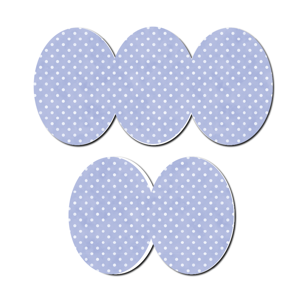 Polka Dots Blue 5 Pack CGM Patches