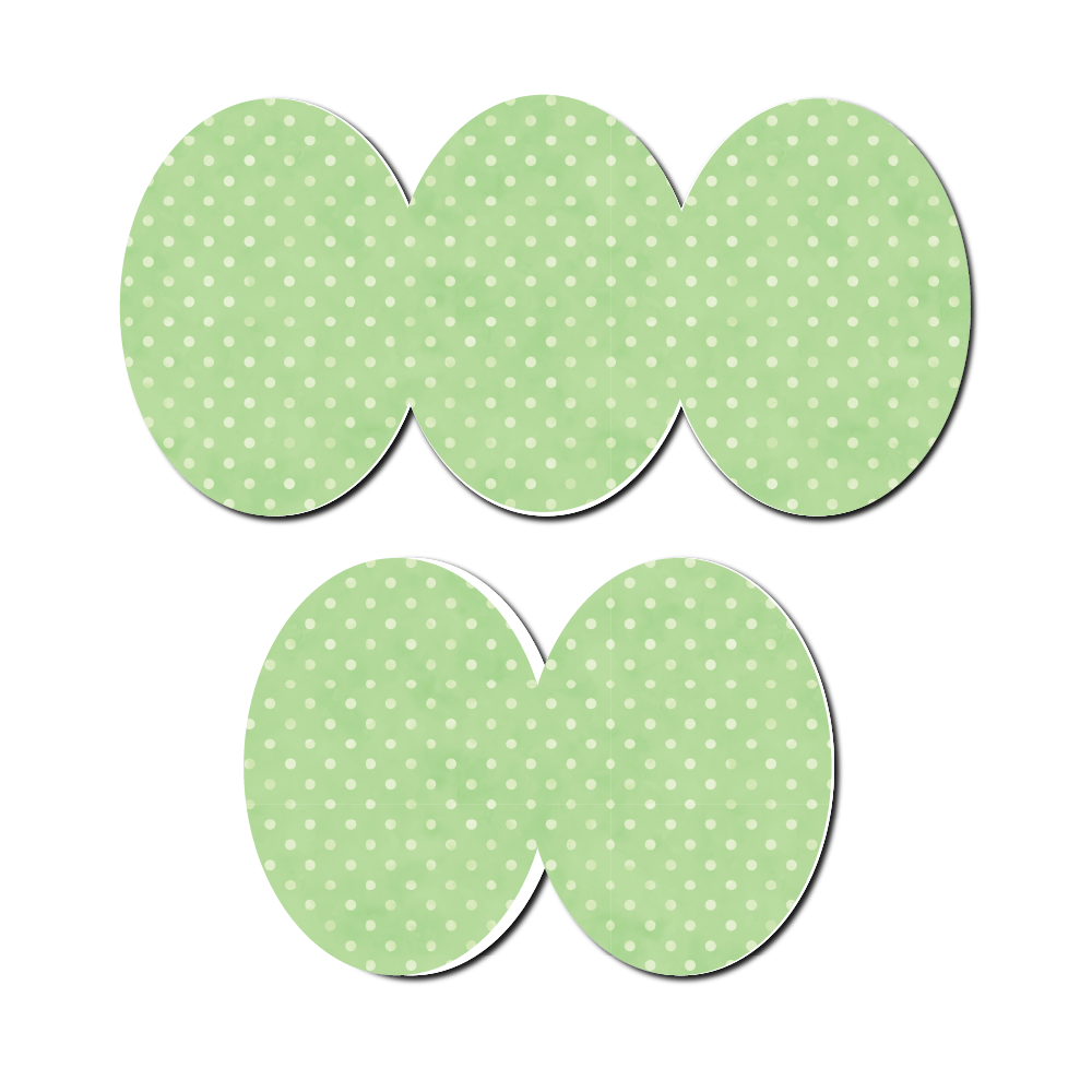 Polka Dots Leaf Green 5 Pack CGM Patches