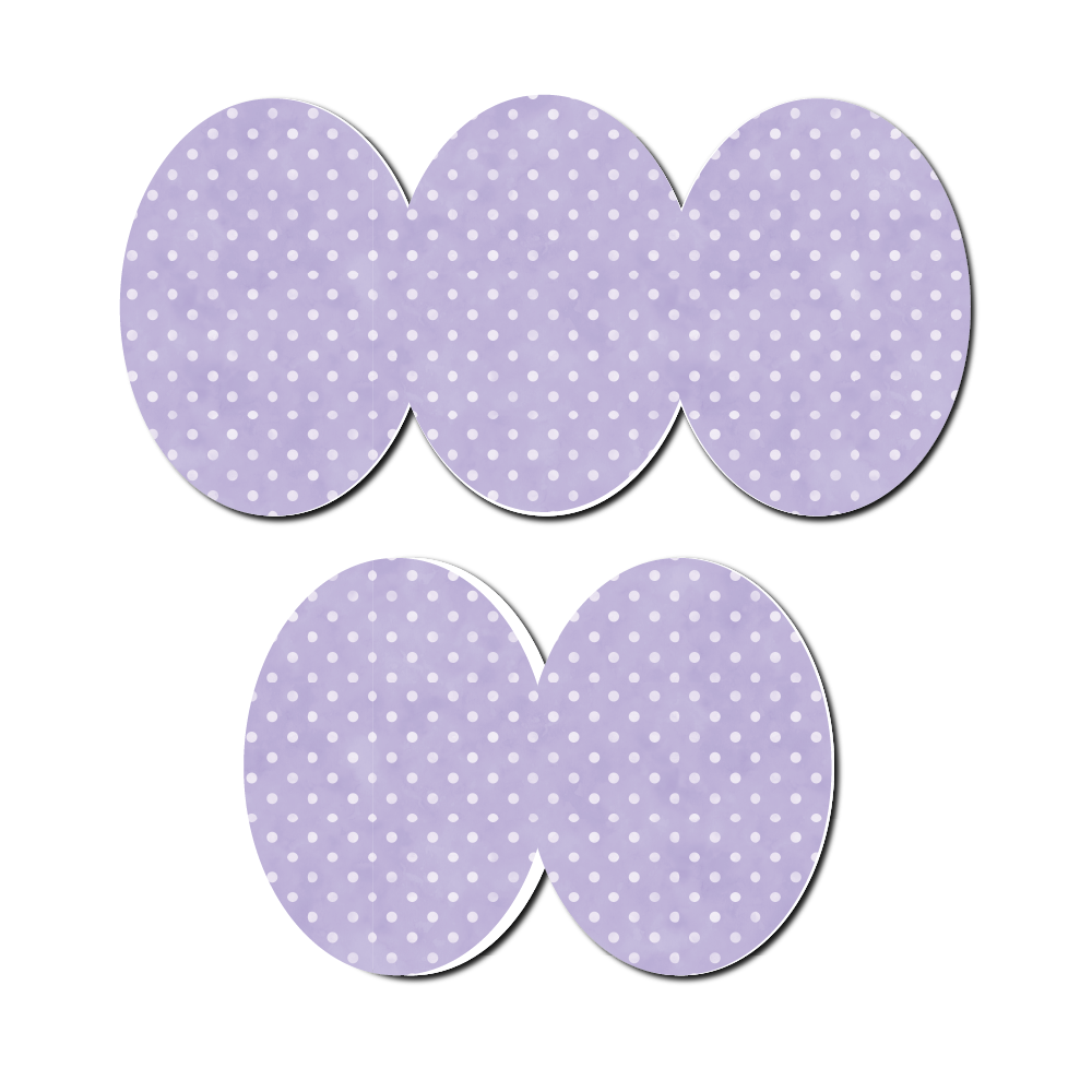 Polka Dots Periwinkle 5 Pack CGM Patches