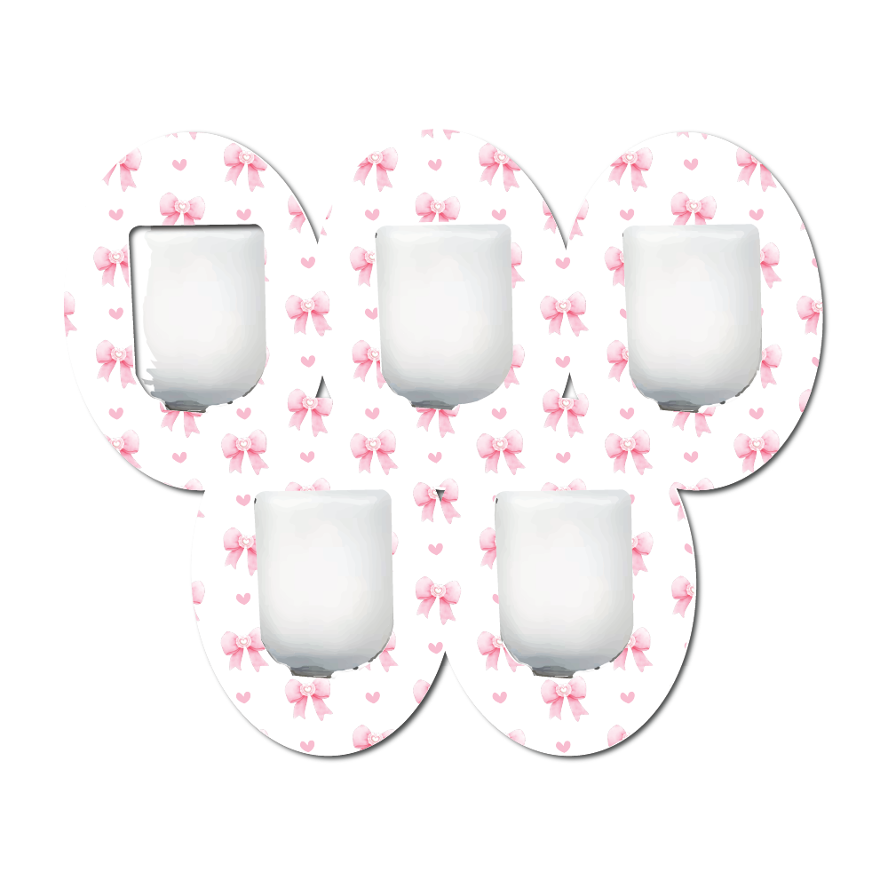 Pretty Coquette Bows 5 Pack CGM Patches