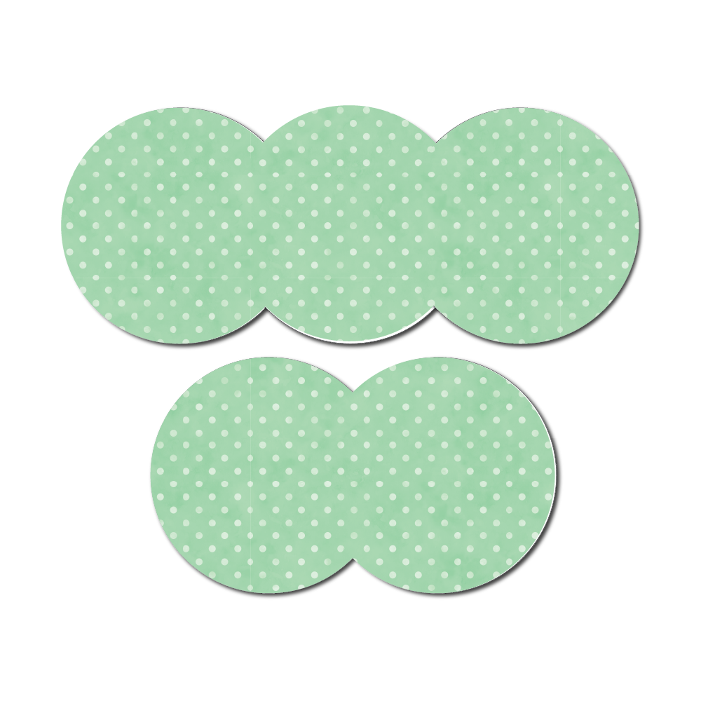 Polka Dots Green 5 Pack CGM Patches