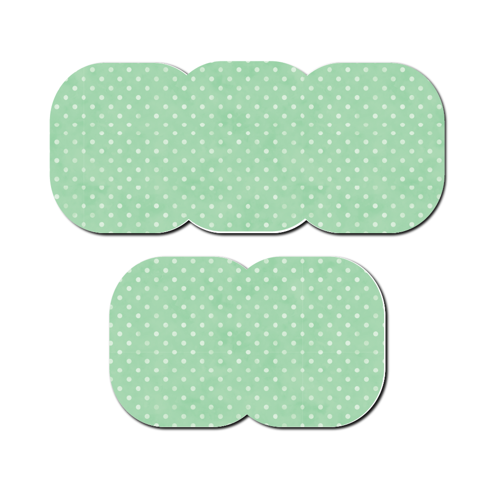Polka Dots Green 5 Pack CGM Patches