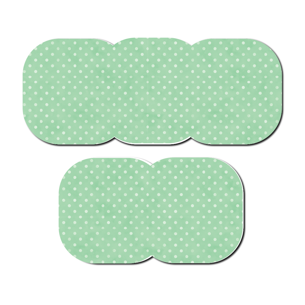 Polka Dots Green 5 Pack CGM Patches