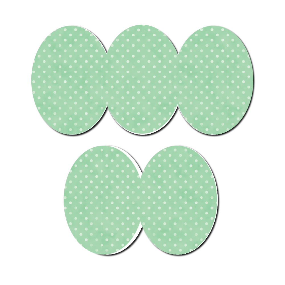 Polka Dots Green 5 Pack CGM Patches