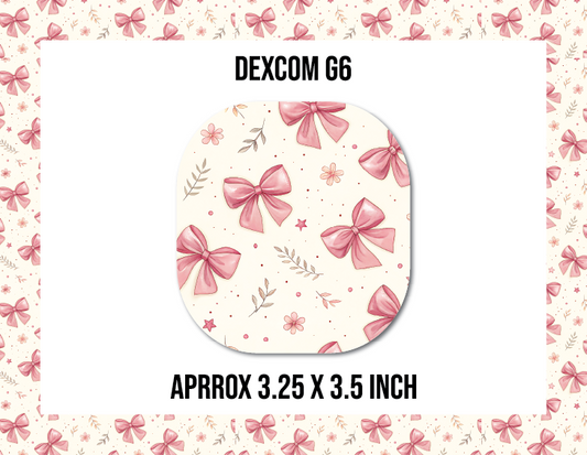 Coquette Hearts and Bows CGM Decorative Over Patch (No Hole)