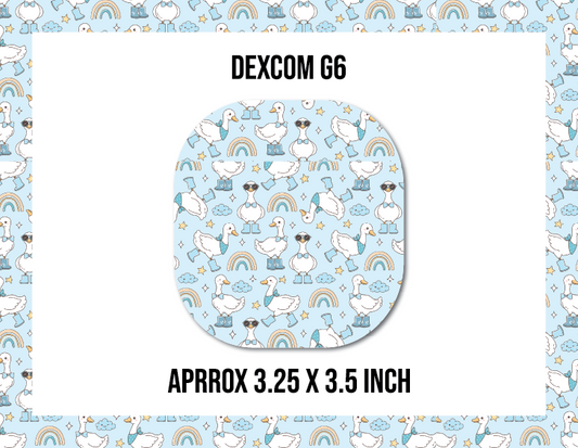 Silly Goose on Blue CGM Decorative Over Patch (No Hole)
