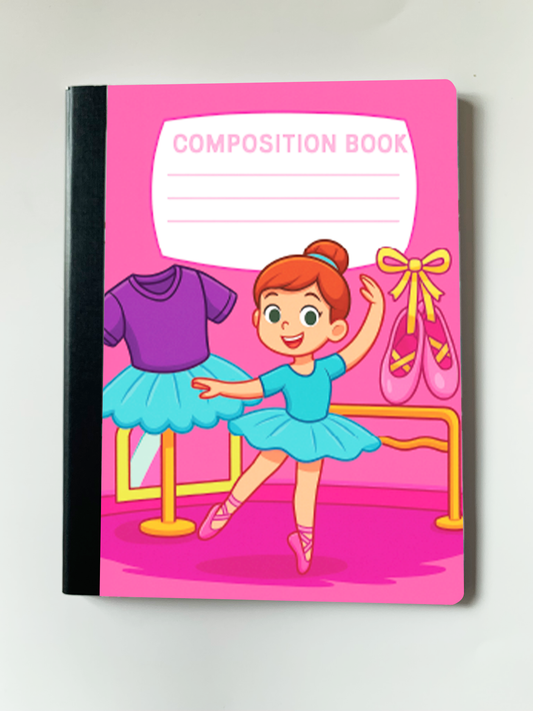 Personalized Composition Notebook- Ballet Barre