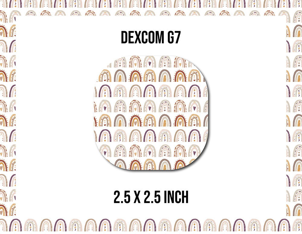 Boho Rainbows CGM Decorative Over Patch (No Hole)