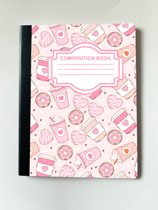 Personalized Composition Notebook-Love Coffee