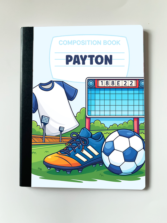 Personalized Composition Notebook - Soccer