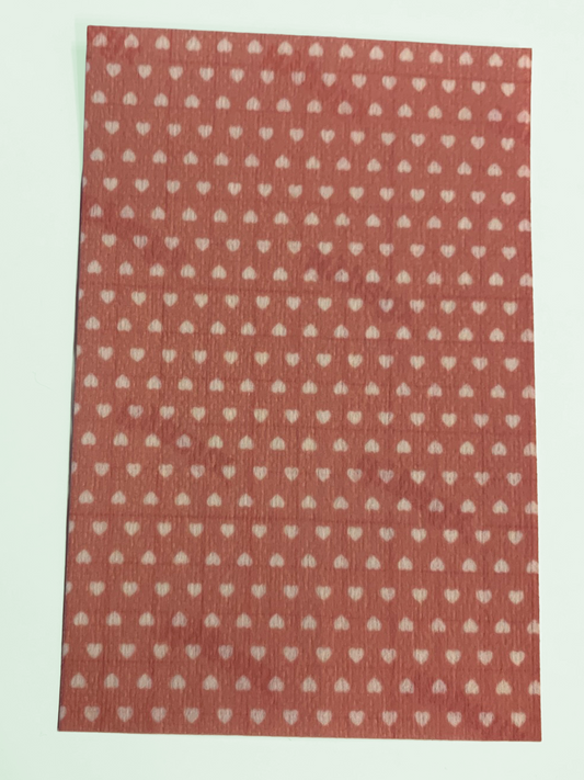 White Hearts on Pink Tubie Tape