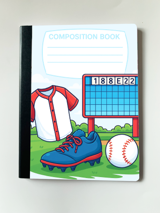 Personalized Composition Notebook- Baseball