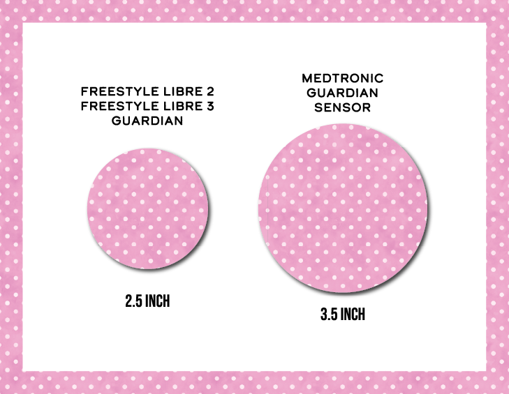 Polka Dot Pink CGM Decorative Over Patch (No Hole)