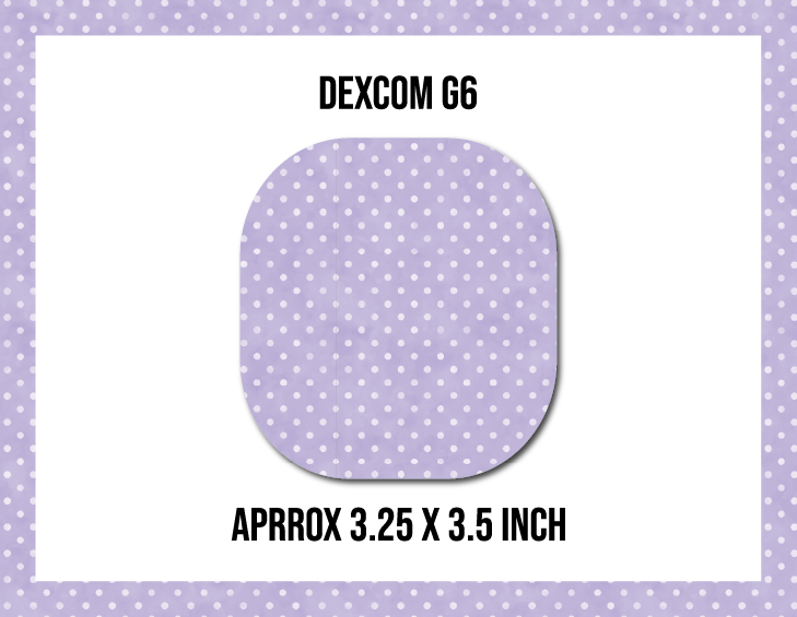 Polka Dot Periwinkle CGM Decorative Over Patch (No Hole)