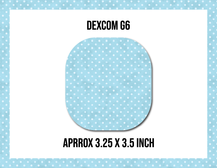 Polka Dot Aquablue CGM Decorative Over Patch (No Hole)