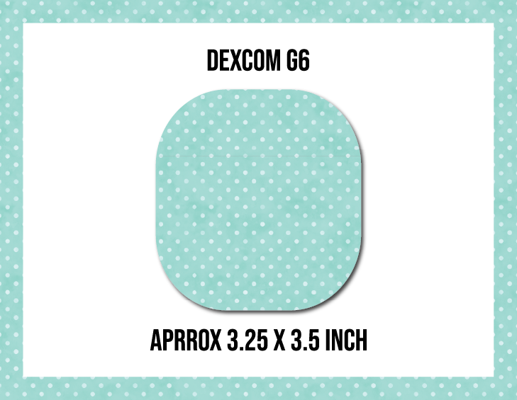 Polka Dot Aquagreen CGM Decorative Over Patch (No Hole)