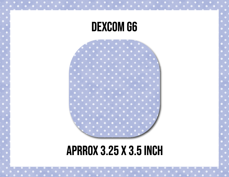 Polka Dot Blue CGM Decorative Over Patch (No Hole)