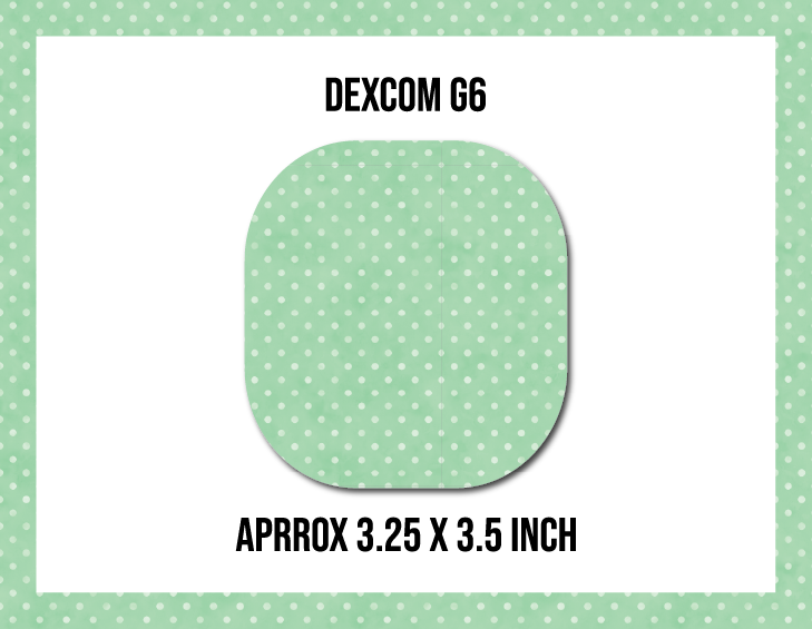 Polka Dot Green CGM Decorative Over Patch (No Hole)