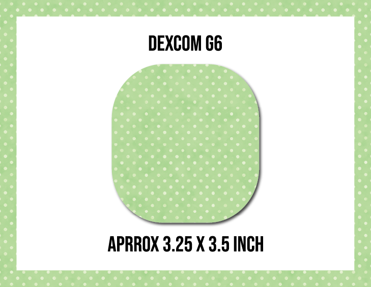 Polka Dot Leaf Green CGM Decorative Over Patch (No Hole)