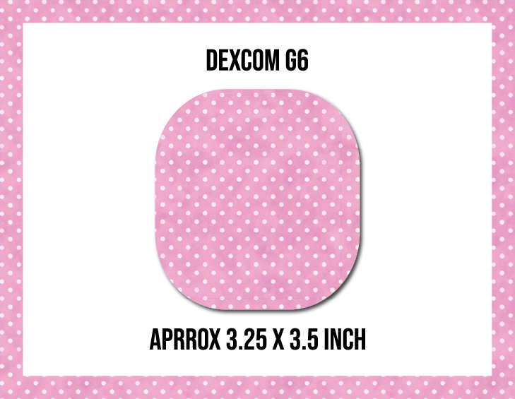 Polka Dot Pink CGM Decorative Over Patch (No Hole)