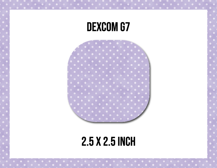 Polka Dot Periwinkle CGM Decorative Over Patch (No Hole)