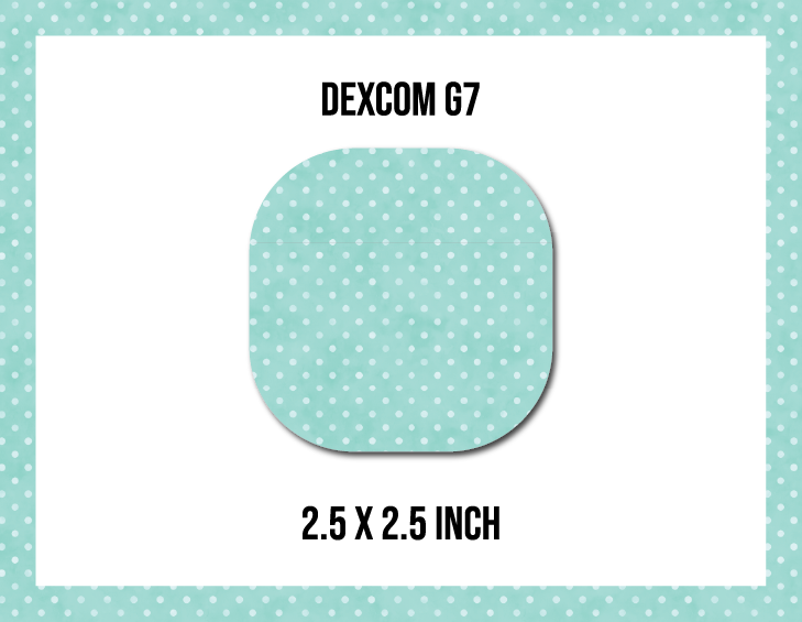 Polka Dot Aquagreen CGM Decorative Over Patch (No Hole)